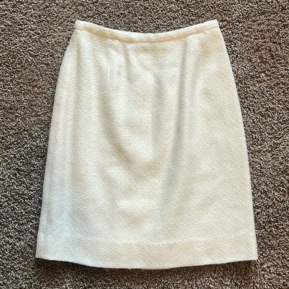 Vintage S. Nemeroff Skirt, White/Ivory Size 2 Petite